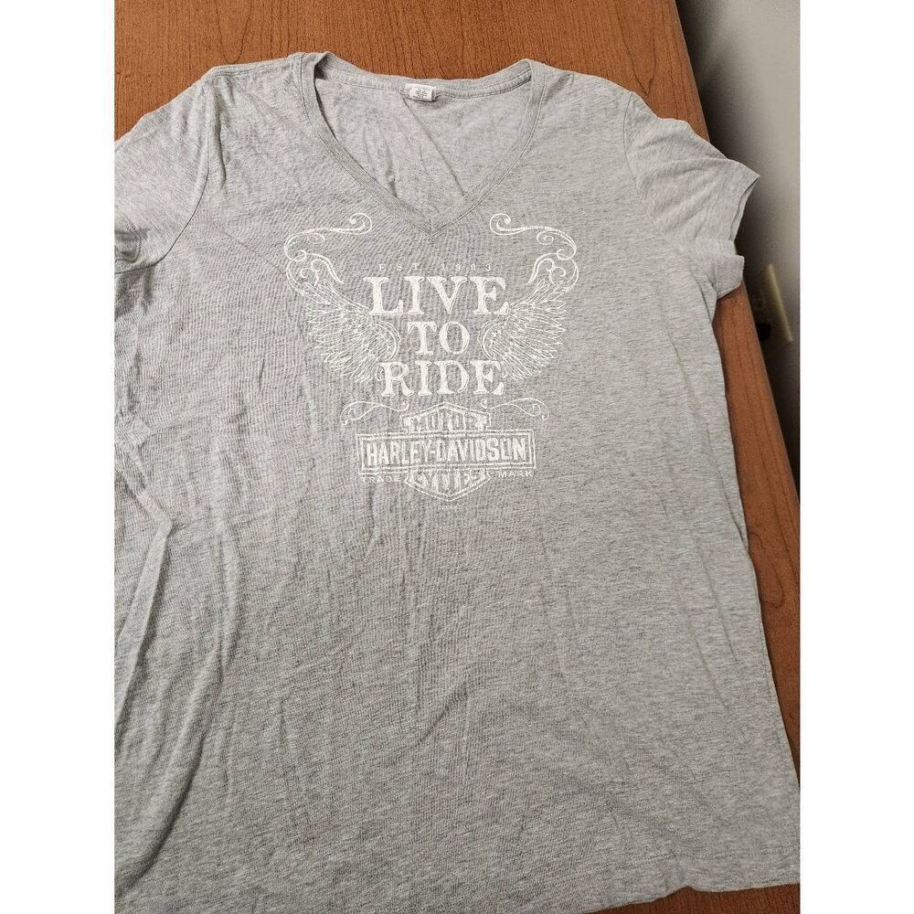 Harley-Davidson XL grey t-shirt with white lettering